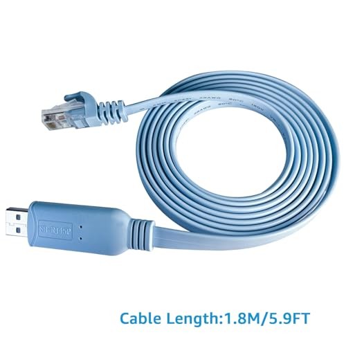 DSD TECH SH-RJ45P USB to Console Cable with PL2303GT Chip for Routers Switches 1.8M/5.9FT